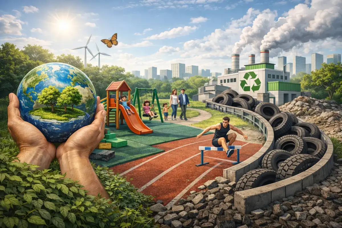 Устойчивое будущее с переработанными шинами